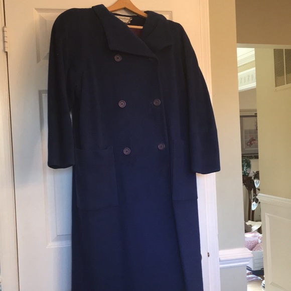 Vintage Blue Wool Coat - Picture 1 of 2